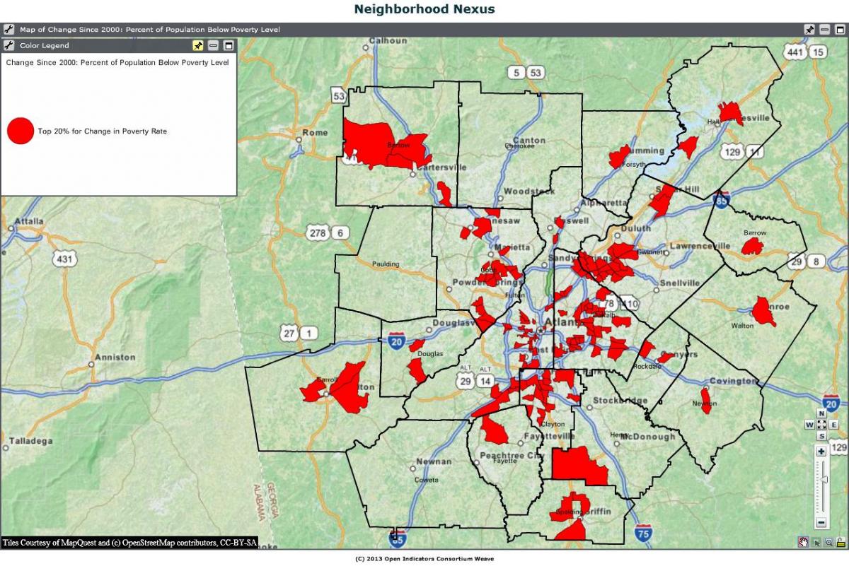 nusikaltimų žemėlapis Atlanta