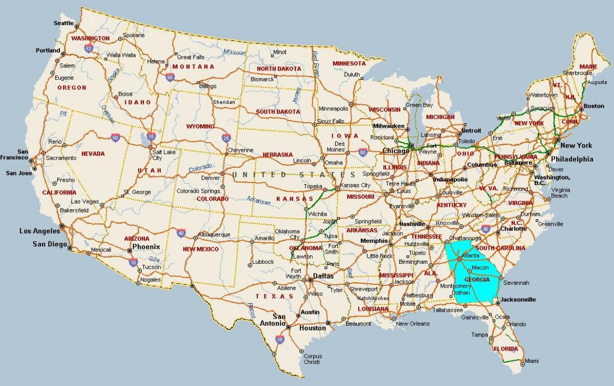 žemėlapis iš Georgia, USA