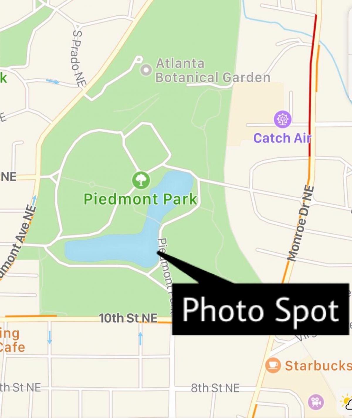 Pjemonto parko žemėlapis