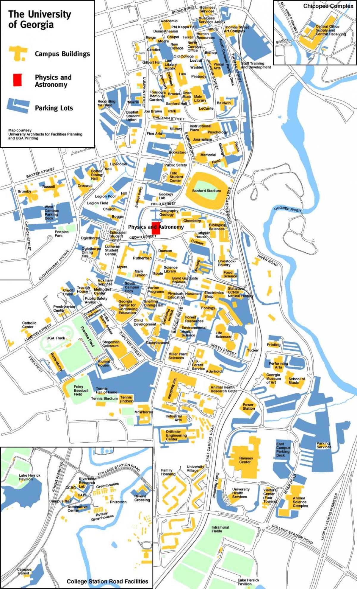 Universiteto Gruzijos žemėlapio