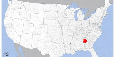 Atlanta ant jav žemėlapio