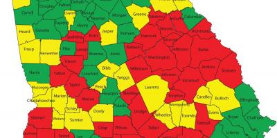 Atlanta Georgia apskrities žemėlapio