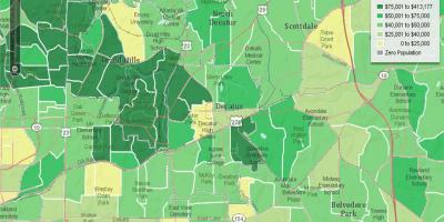 Demografinis žemėlapis Atlanta
