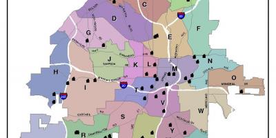 Žemėlapis Atlanta juosta žemėlapyje