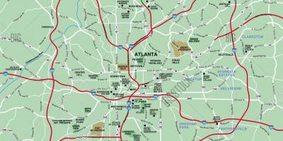 Atlanta vietovės žemėlapį