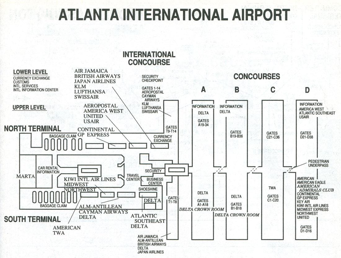 žemėlapis atl airport