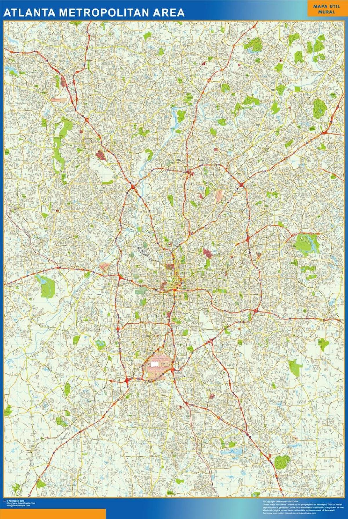 žemėlapis iš Atlanta