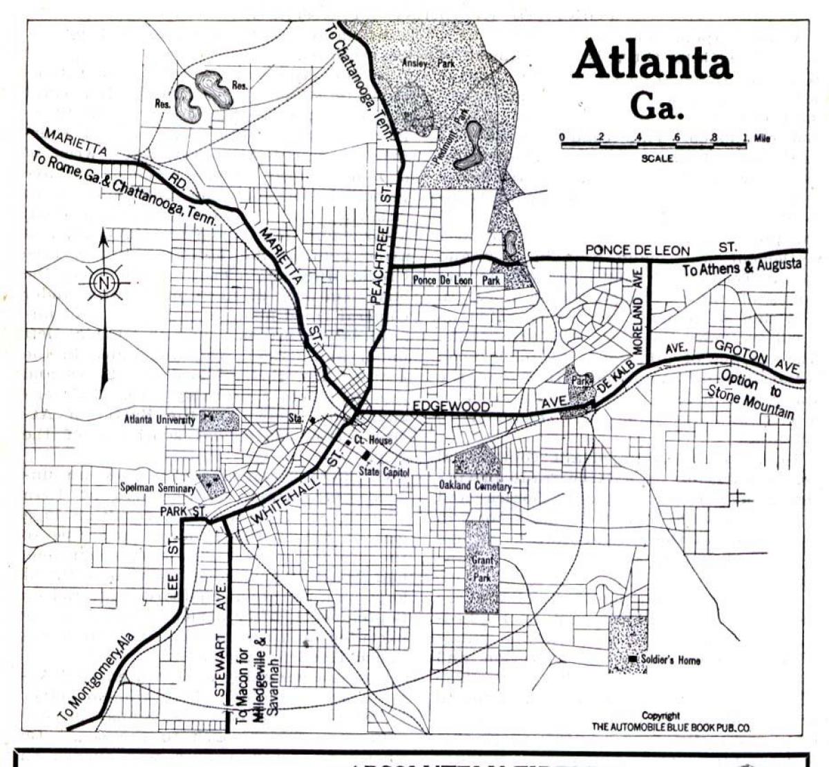 žemėlapis iš Atlanta, Georgia