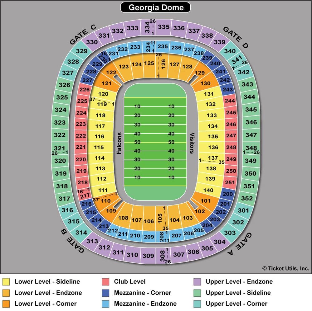 Atlanta Sakalai stadionas žemėlapyje
