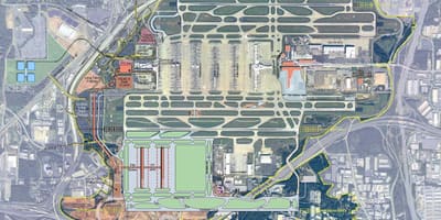 Atlanta Georgia oro uosto žemėlapis