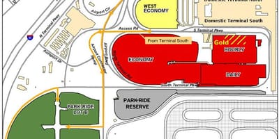 Atlanta Hartsfield oro uosto automobilių stovėjimo žemėlapyje