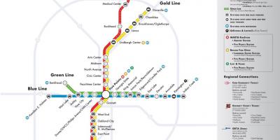 Atlanta traukinių žemėlapis