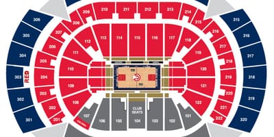 Philips arena sėdynės žemėlapyje