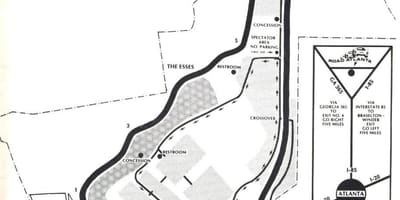 Žemėlapis road Atlanta trasoje